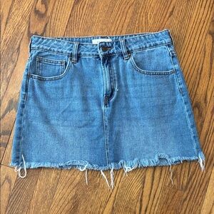 Pacsun distressed Denim jean 100% cotton Mini Skirt size 28